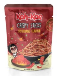 Koh-Kae Хрустящие палочки со вкусом пасты кочуджан (острые) 60г 1/24