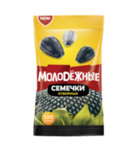 Семечки "Суперхит Молодежные" полосатые без соли 100 г. 1/30